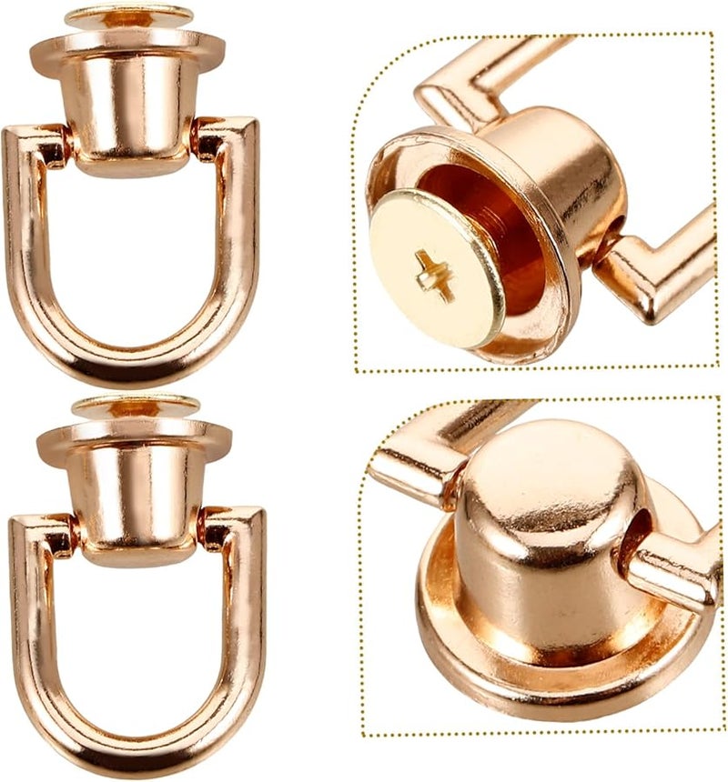 Tehaux Brass Rotatable Rivets For Handbag Backpack Craft Projects 2 Pieces - Image 5